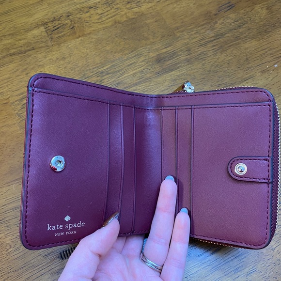Kate Spade Maroon Quilted Wallet - Picture 3 of 5